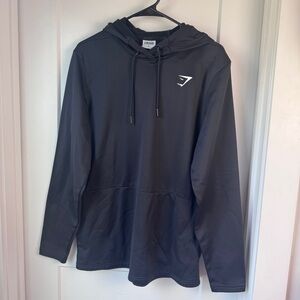 Gymshark Black Pullover Hoodie Men’s Medium M Athletic Gym Logo Polyester
